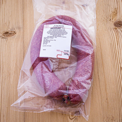Knoblauchwurst im Ring mit Rindfleisch, 750g