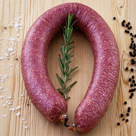 Knoblauchwurst im Ring mit Rindfleisch, 750g