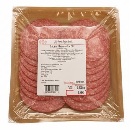 Salami Hausmarke 1A geschnitten, 100g