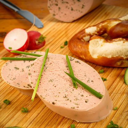 Delikatess- Leberwurst mit Kalbfleisch und Schnittlauch